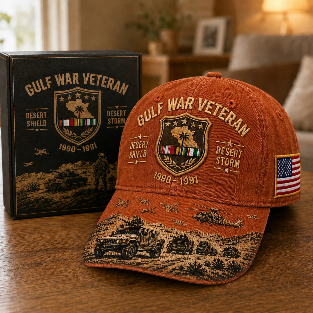 🏆Last Day Promo: 49% OFF! 🏜️ Desert Storm Veteran Commemorative Cap – Gulf War Desert Shield Veteran Hat