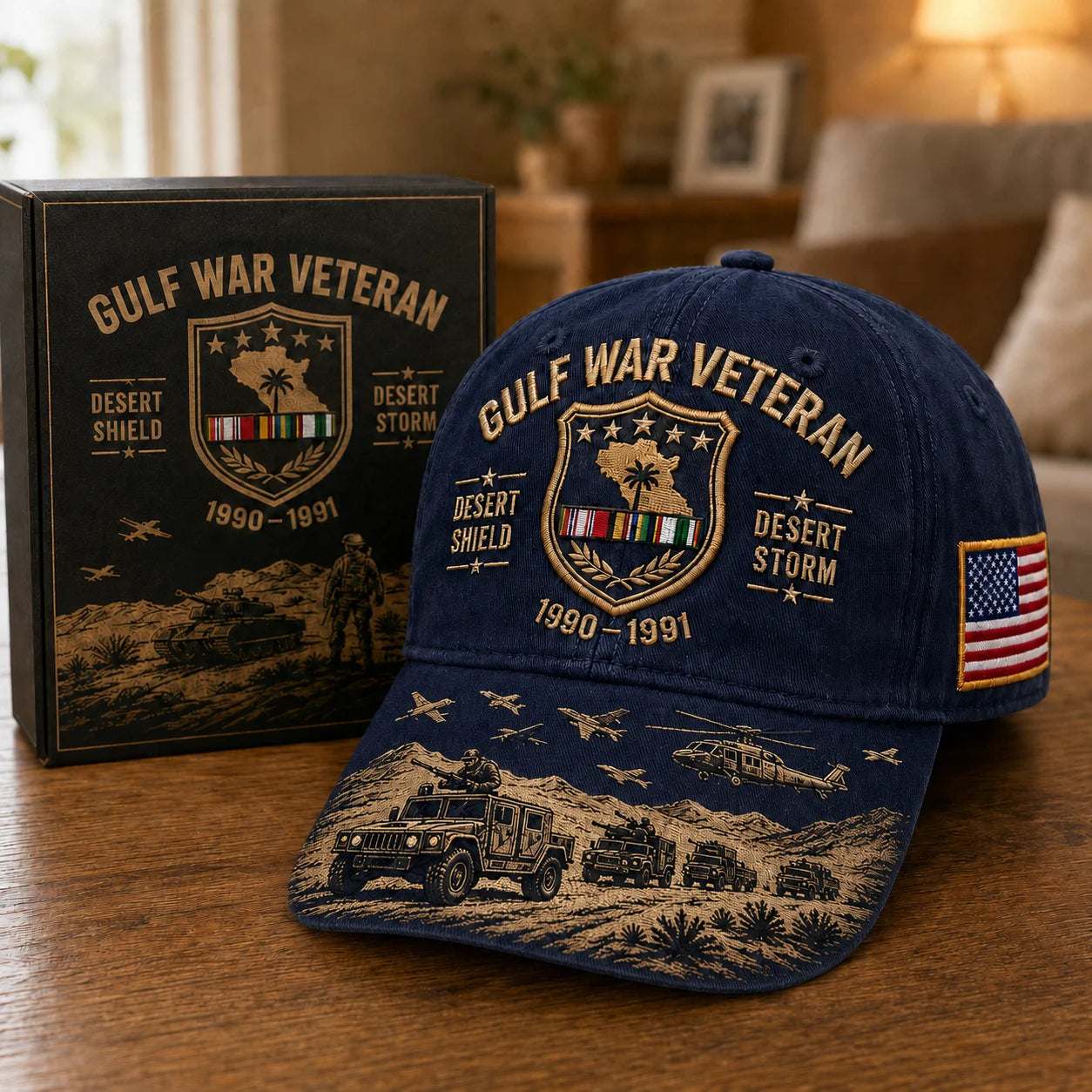 🏆Last Day Promo: 49% OFF! 🏜️ Desert Storm Veteran Commemorative Cap – Gulf War Desert Shield Veteran Hat