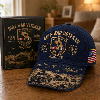 🏆Last Day Promo: 49% OFF! 🏜️ Desert Storm Veteran Commemorative Cap – Gulf War Desert Shield Veteran Hat