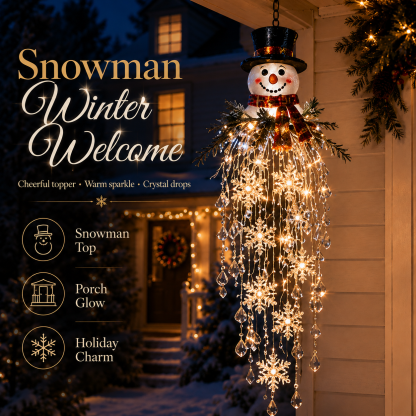 Crystal Cascade Christmas Light – holiday hanging LED porch décor