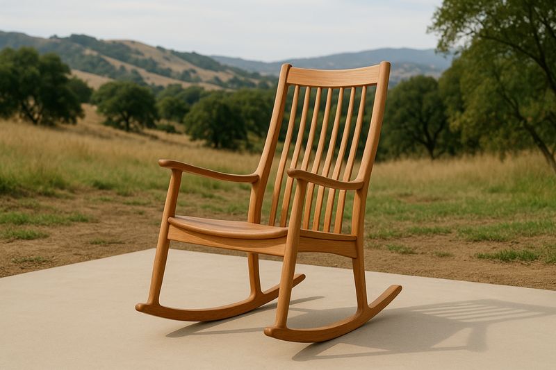 Sedia a dondolo in legno massello