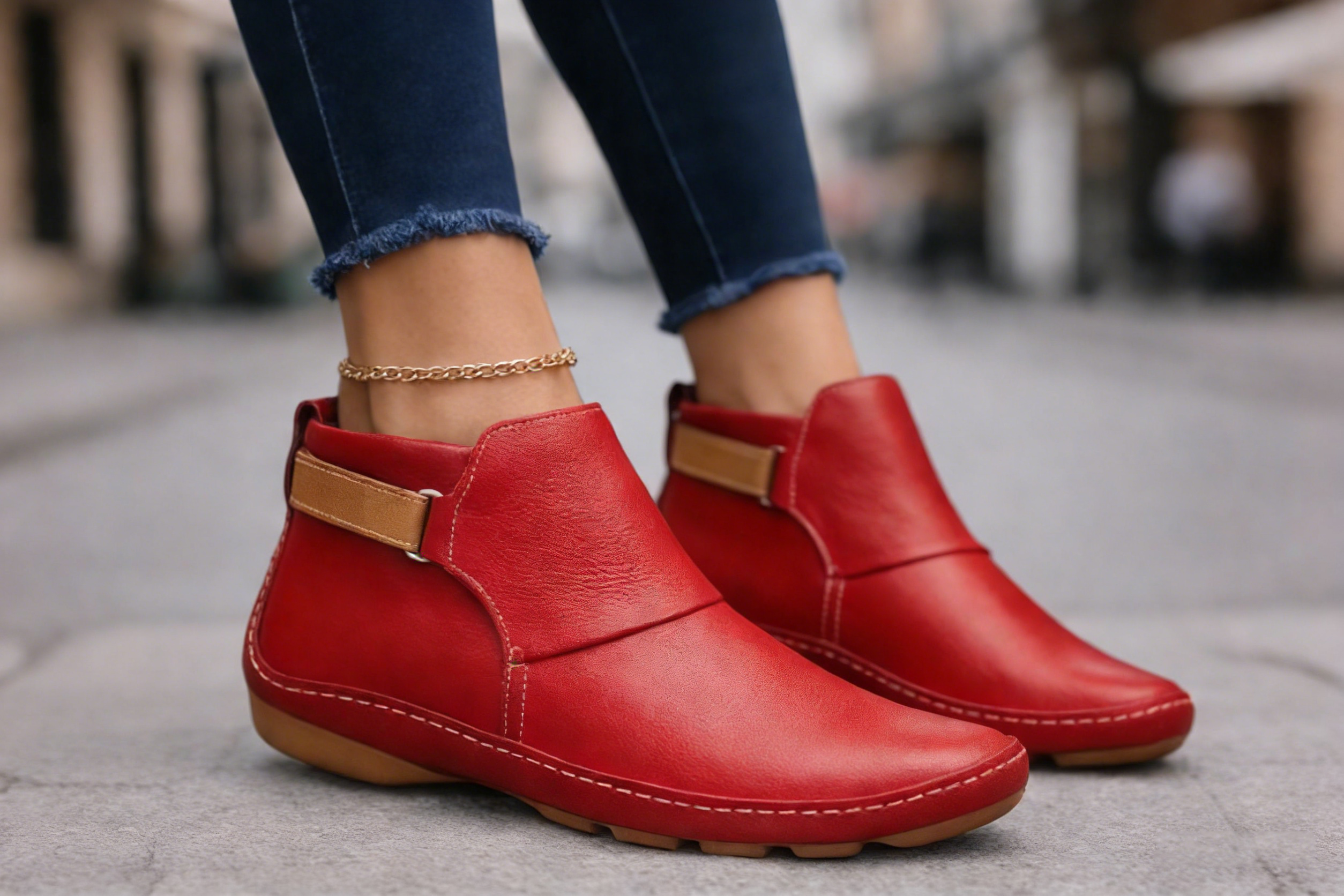 Slip-On Ankle Boots for Women – Bohemian Style & Everyday Comfort