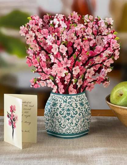 Eco-friendly pop-up flower bouquet greeting card