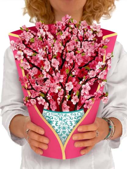 Eco-friendly pop-up flower bouquet greeting card