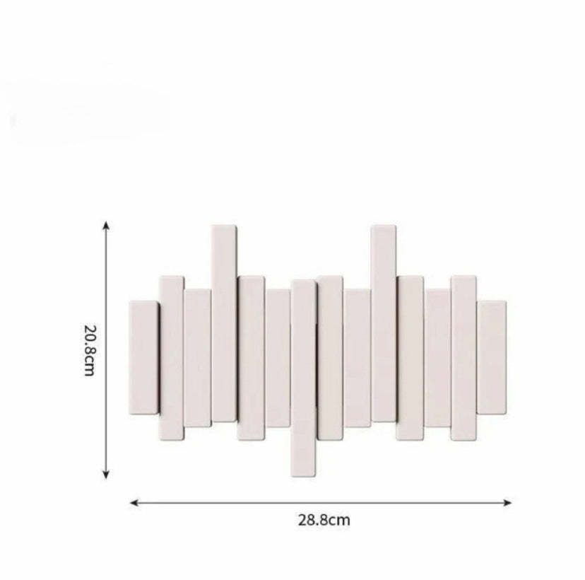 Wall-mounted wooden coat rack 🎹Piano key style design