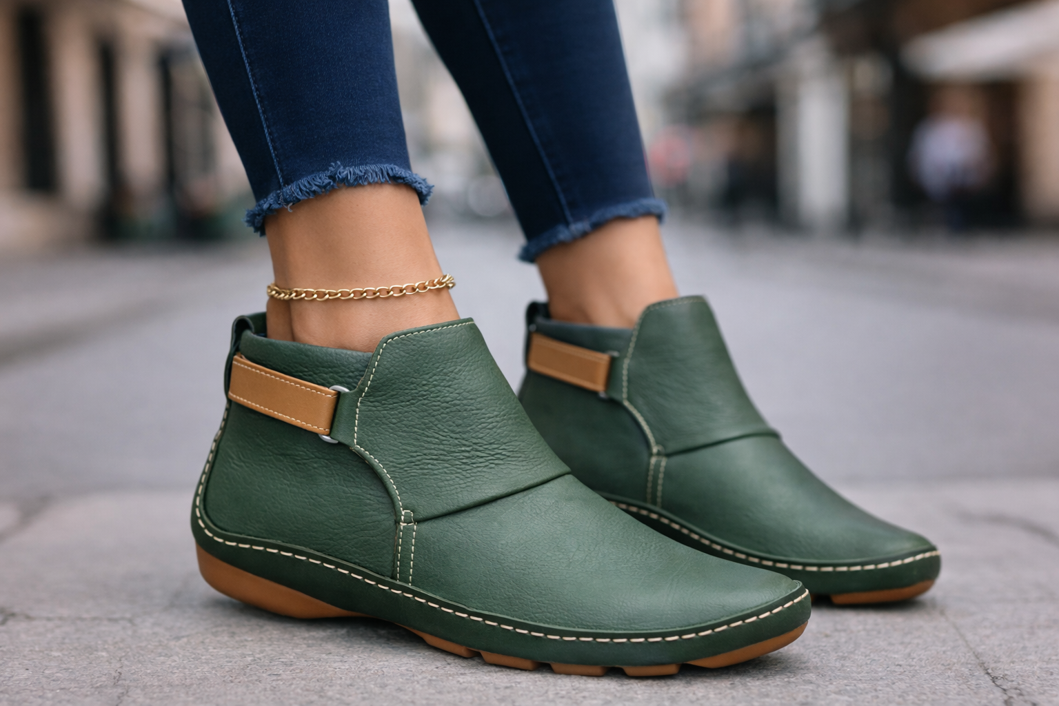 Slip-On Ankle Boots for Women – Bohemian Style & Everyday Comfort