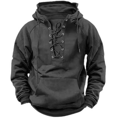Valdrik | Structured Lace-Up Winter Hoodie