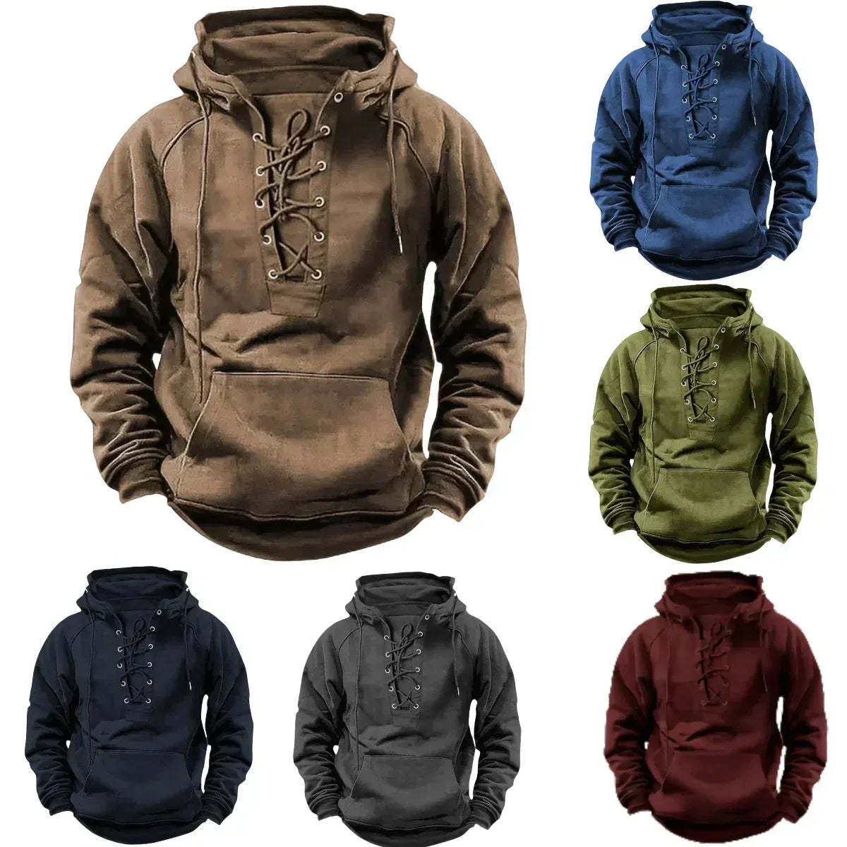 Valdrik | Structured Lace-Up Winter Hoodie