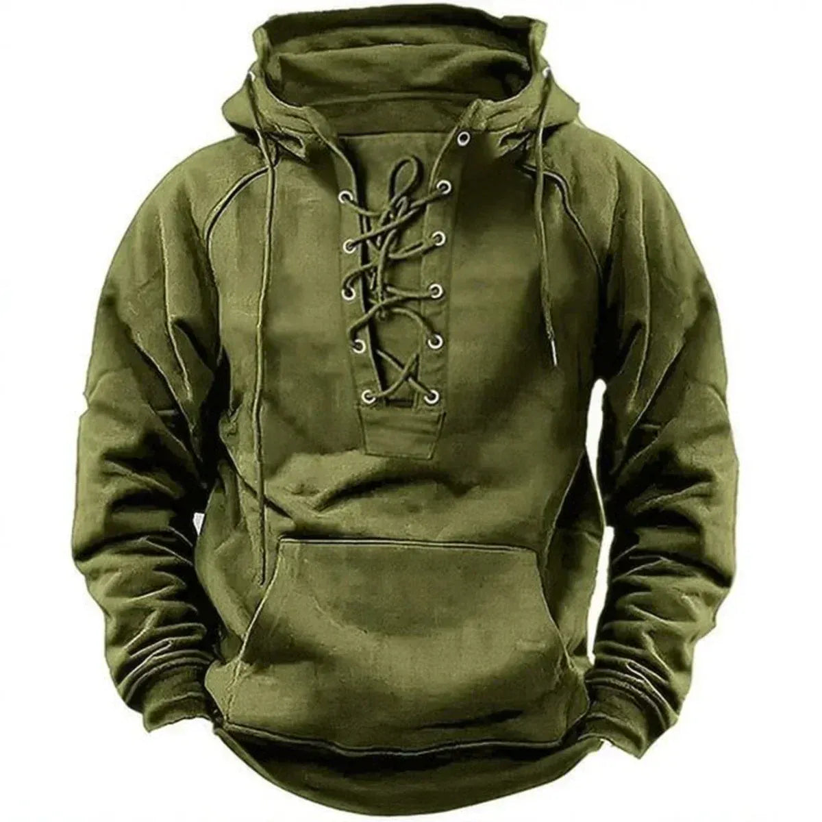 Valdrik | Structured Lace-Up Winter Hoodie