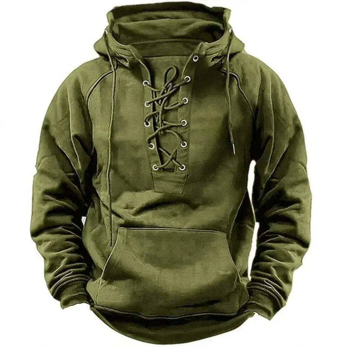 Valdrik | Structured Lace-Up Winter Hoodie