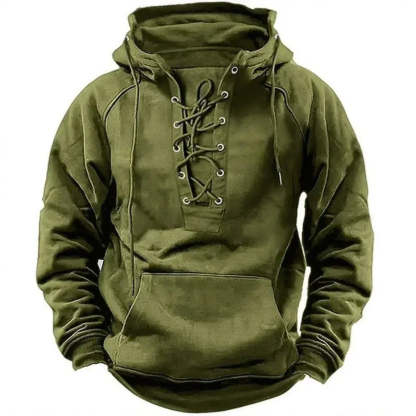 Valdrik | Structured Lace-Up Winter Hoodie