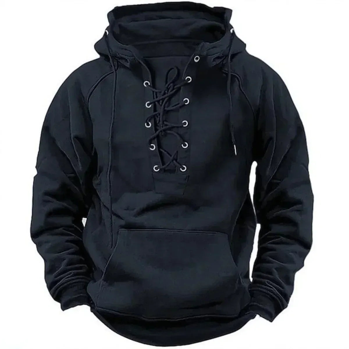 Valdrik | Structured Lace-Up Winter Hoodie