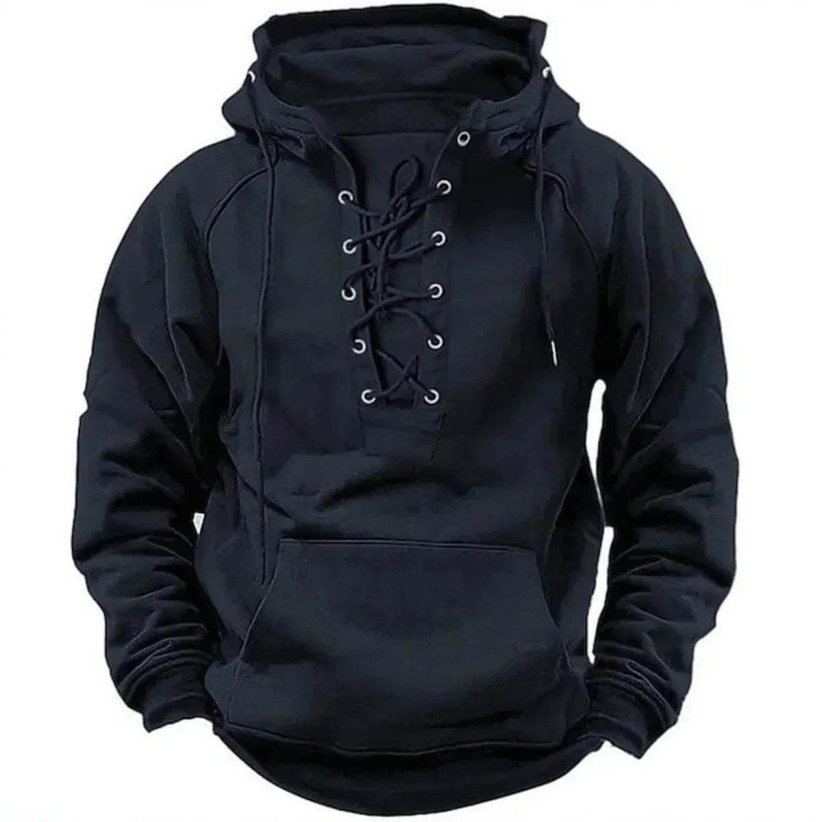 Valdrik | Structured Lace-Up Winter Hoodie
