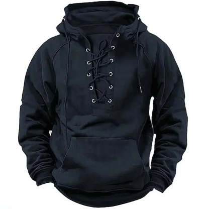 Valdrik | Structured Lace-Up Winter Hoodie