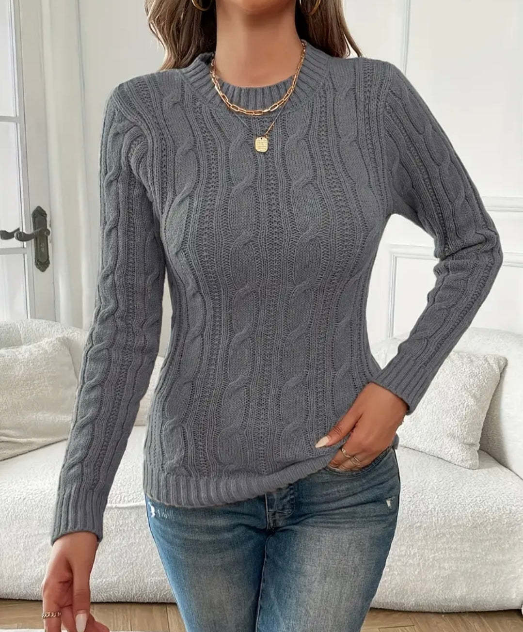 Elara Cable Knit Sweater