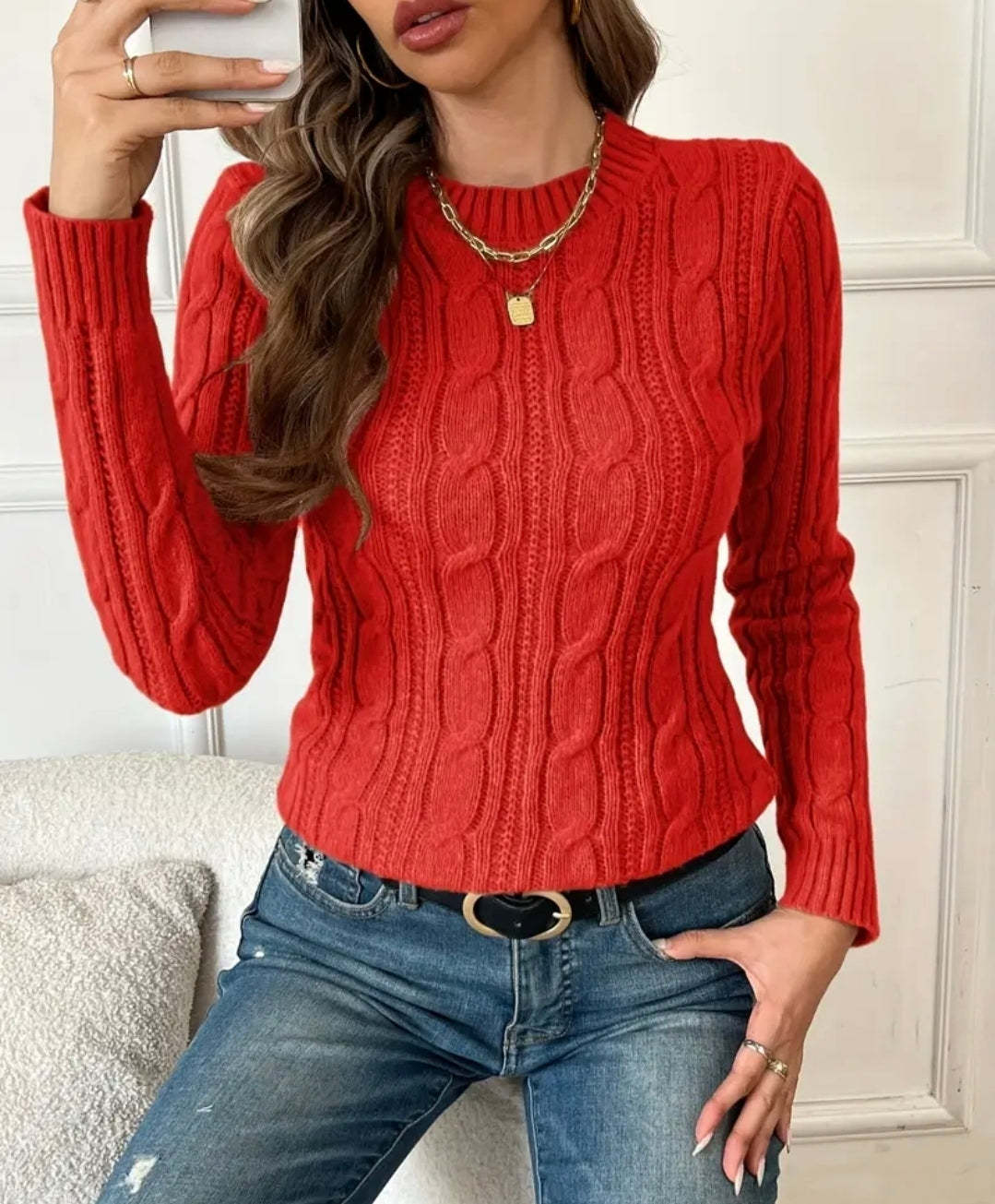Elara Cable Knit Sweater