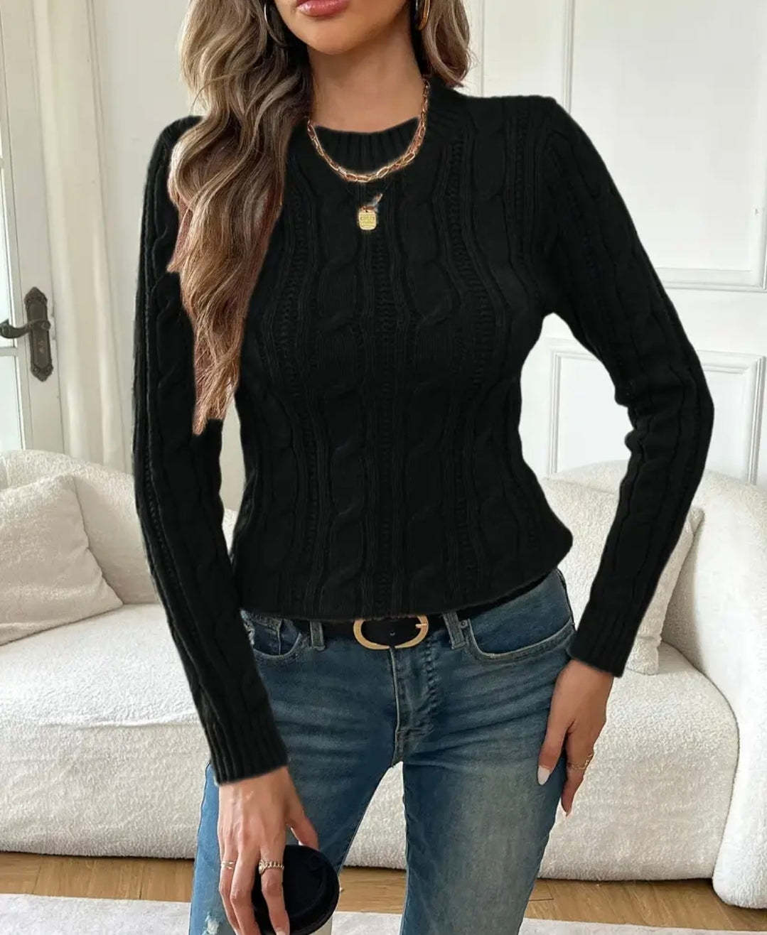 Elara Cable Knit Sweater