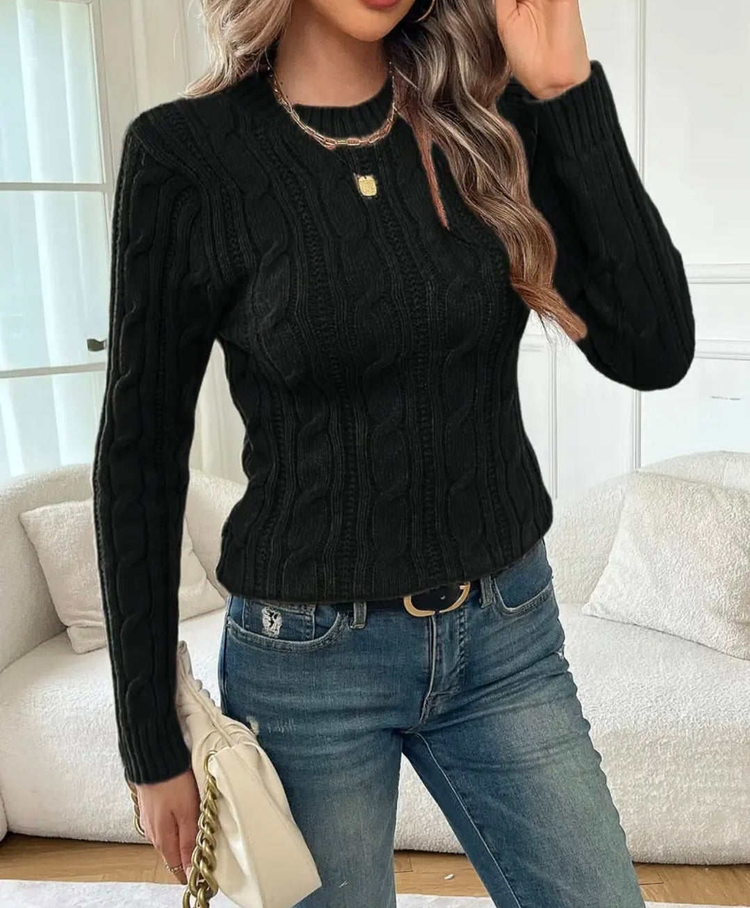 Elara Cable Knit Sweater