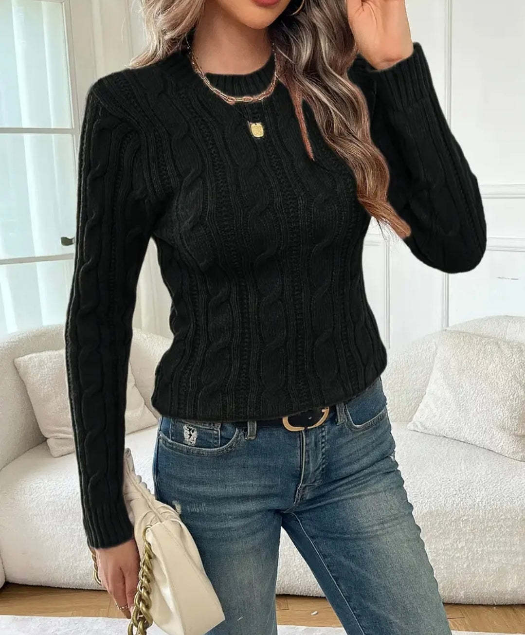 Elara Cable Knit Sweater