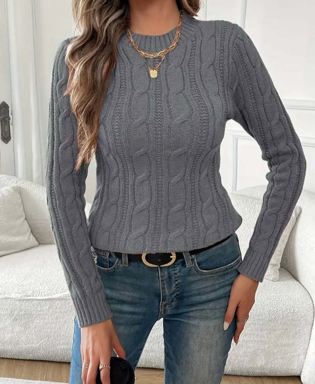 Elara Cable Knit Sweater