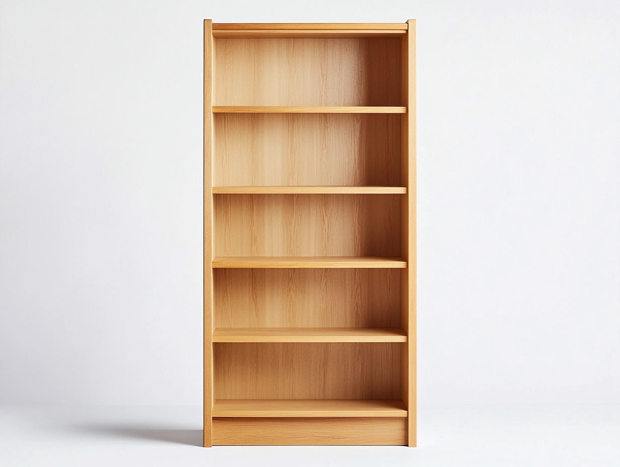 Bibliothèque en bois 80×35×180 cm – chêne clair – avec espace de rangement ouvert-Habitatoliq