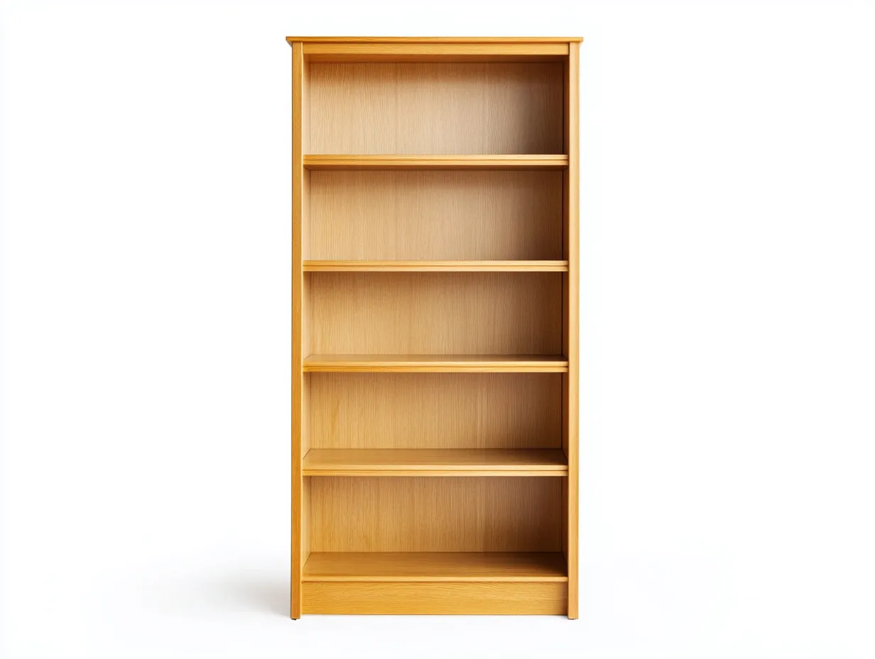 Bibliothèque en bois 85x35x190 cm - chêne doré - avec espace de rangement ouvert-Habitatoliq