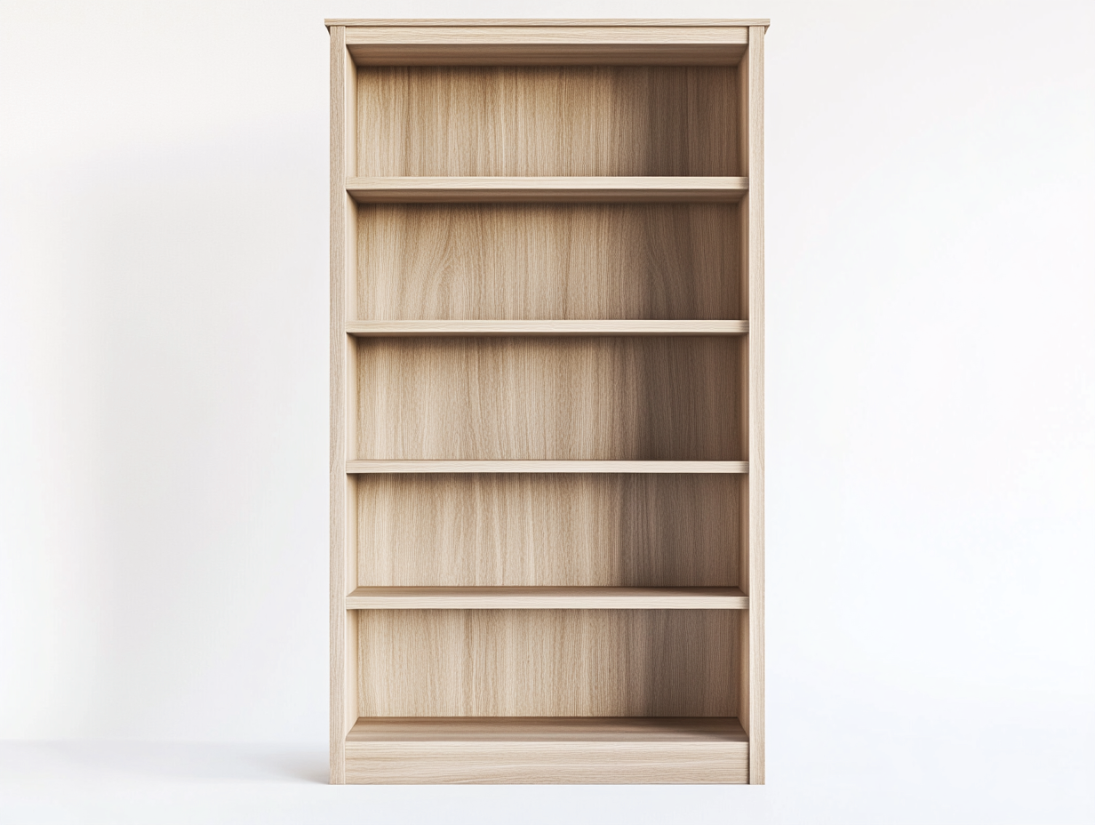 Bibliothèque 100×35×180 cm – chêne clair – avec espace de rangement ouvert-Habitatoliq