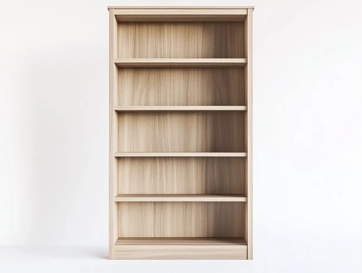 Bibliothèque 100×35×180 cm – chêne clair – avec espace de rangement ouvert-Habitatoliq