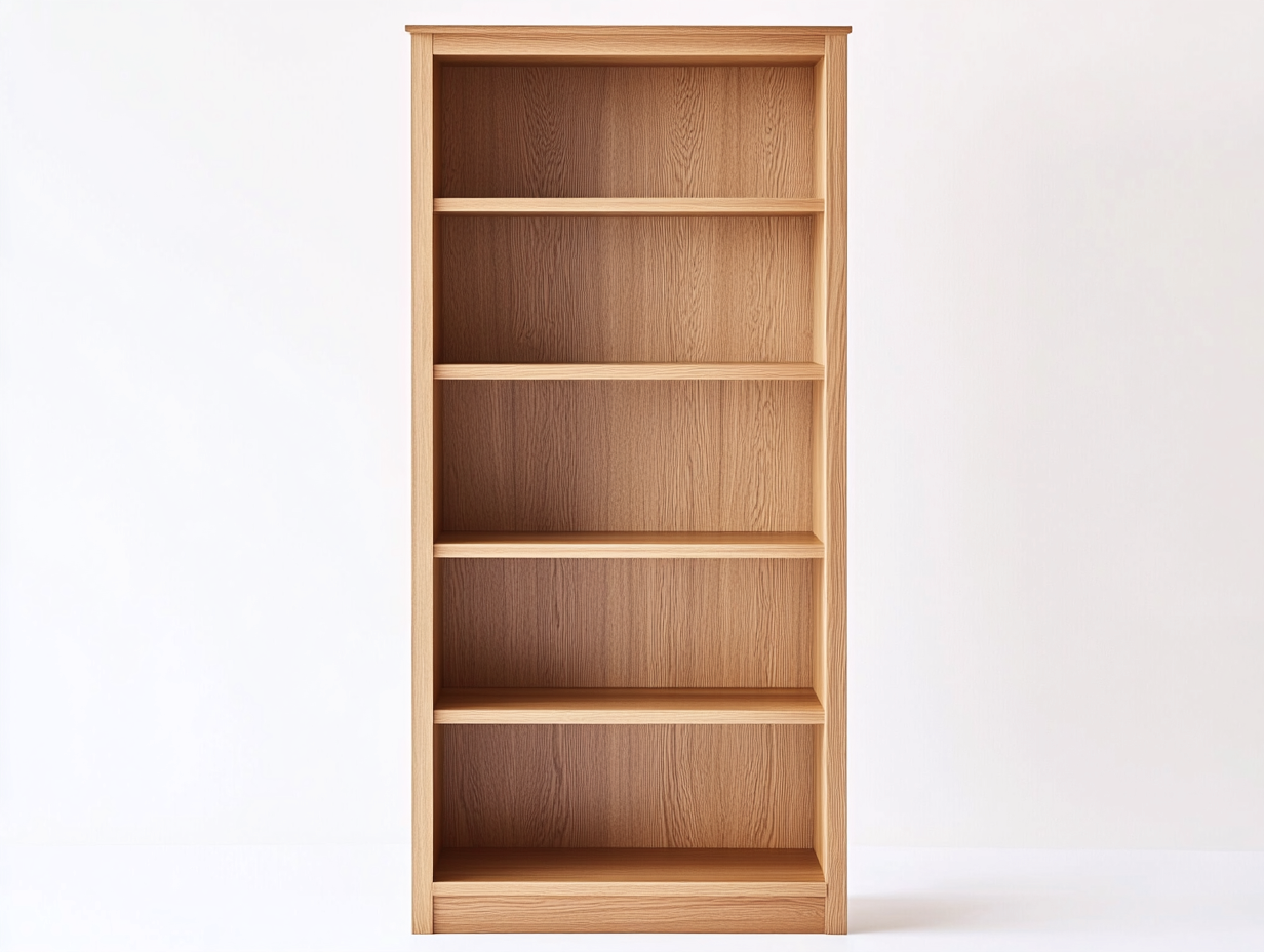 Bibliothèque en bois 90×35×190 cm – chêne clair – avec espace de rangement ouvert-Habitatoliq