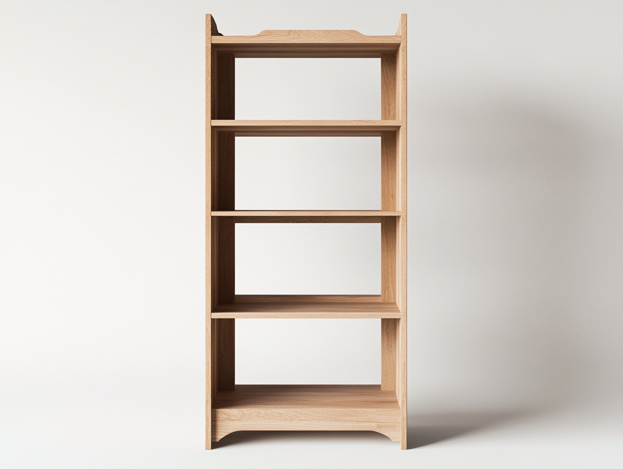 Bibliothèque 80×35×180 cm – chêne clair – avec espace de rangement ouvert-Habitatoliq