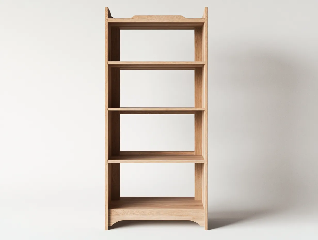 Bibliothèque 80×35×180 cm – chêne clair – avec espace de rangement ouvert-Habitatoliq