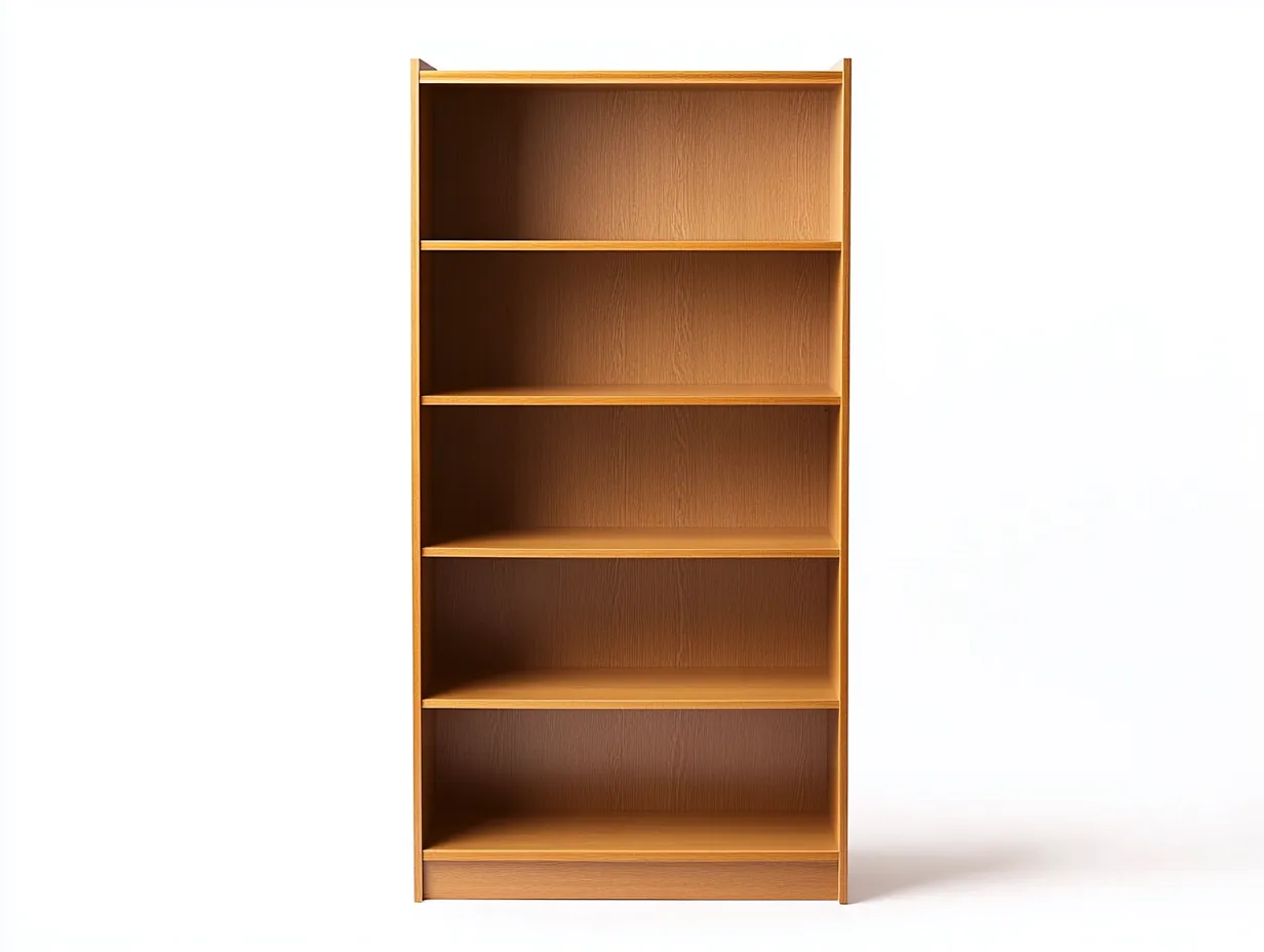 Bibliothèque en bois 85x35x185 cm - chêne miel - avec espace de rangement ouvert-Habitatoliq