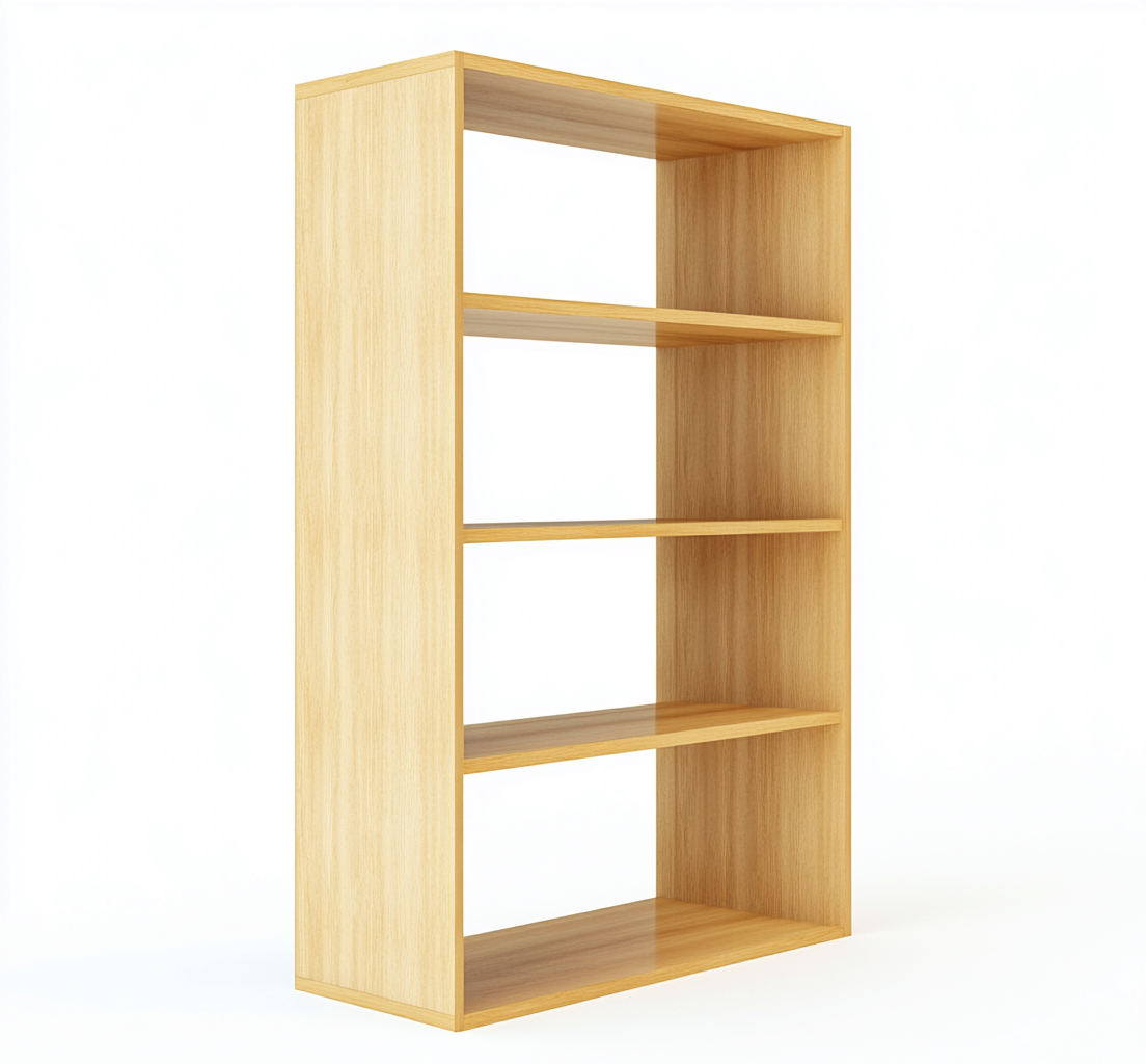 Bibliothèque en bois 120×35×180 cm – chêne clair – avec espace de rangement ouvert-Habitatoliq