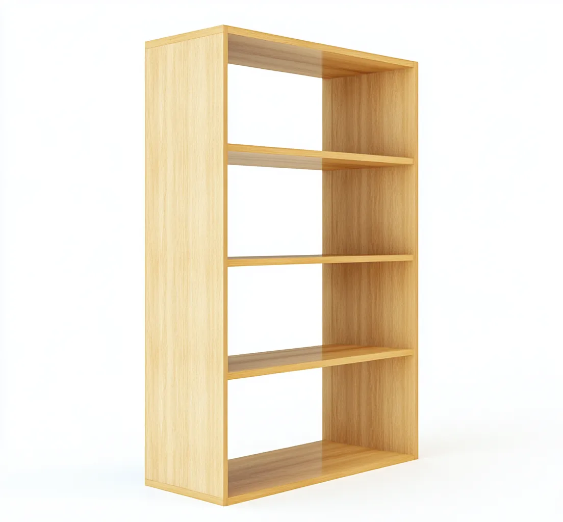Bibliothèque en bois 120×35×180 cm – chêne clair – avec espace de rangement ouvert-Habitatoliq