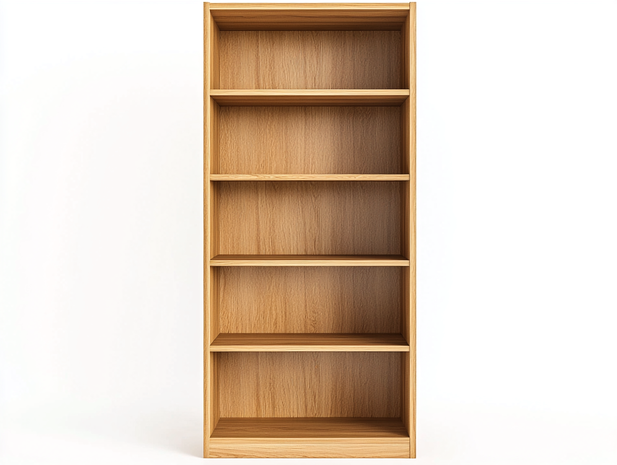 Bibliothèque en bois 80×35×190 cm – chêne clair – avec espace de rangement ouvert-Habitatoliq