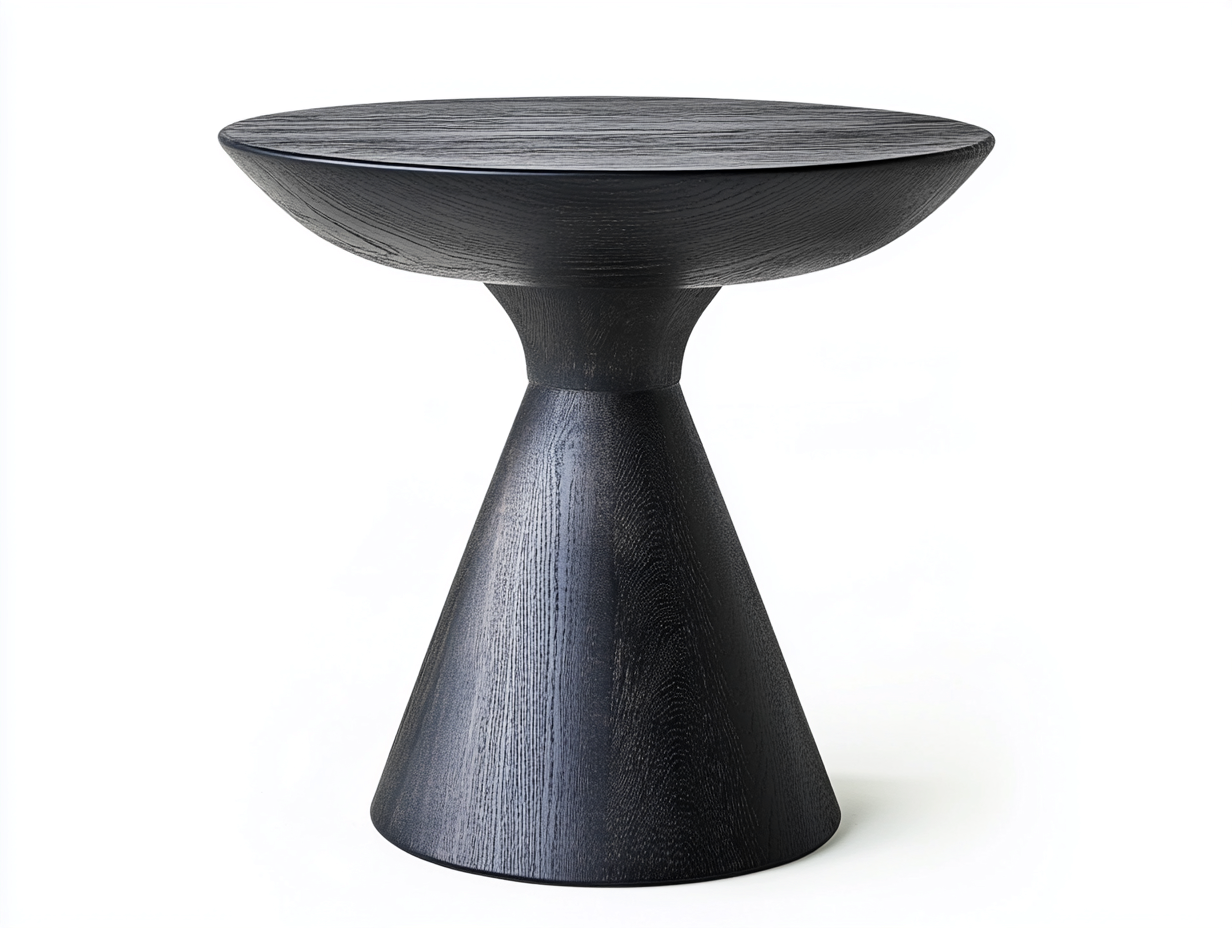 Table basse en bois 45×45×50 cm – noir – design moderne-Habitatoliq