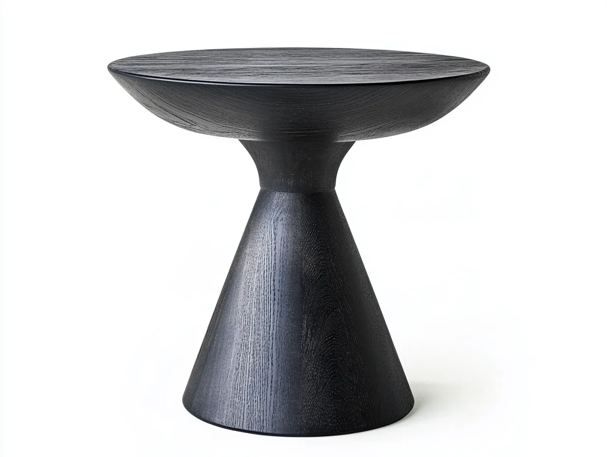 Table basse en bois 45×45×50 cm – noir – design moderne-Habitatoliq