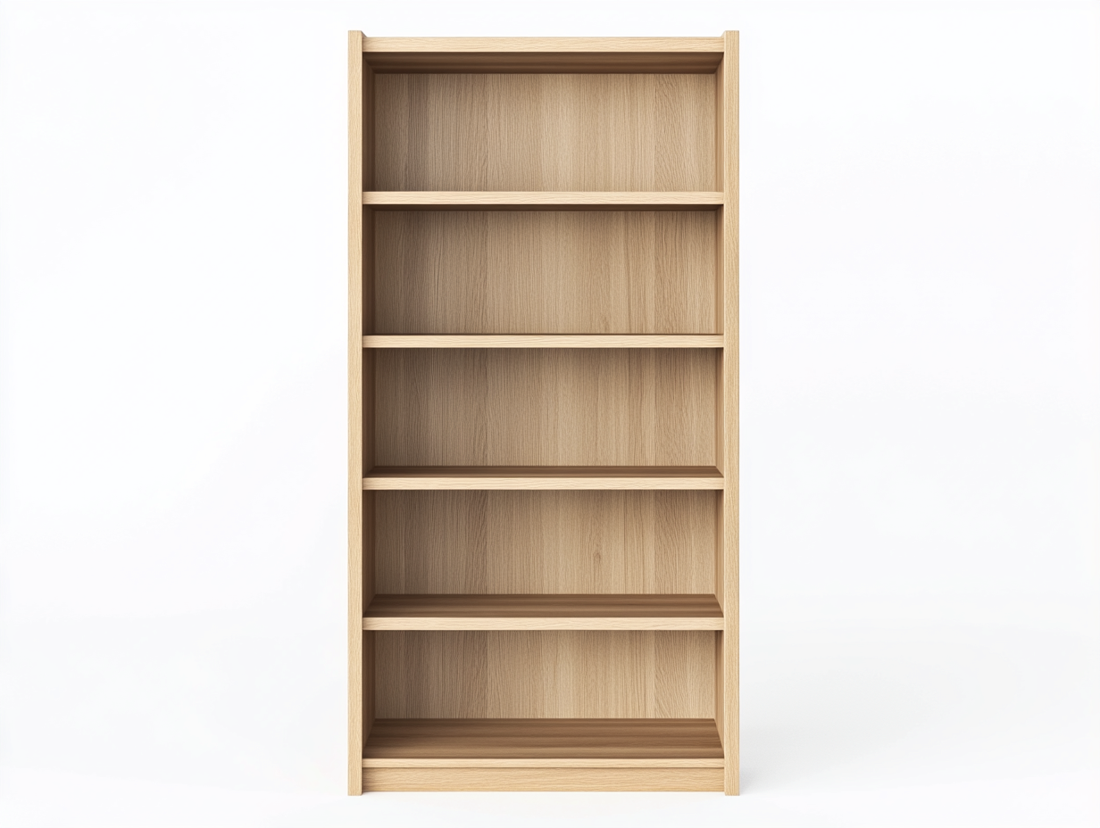 Bibliothèque 90×35×185 cm – chêne clair – avec espace de rangement ouvert-Habitatoliq