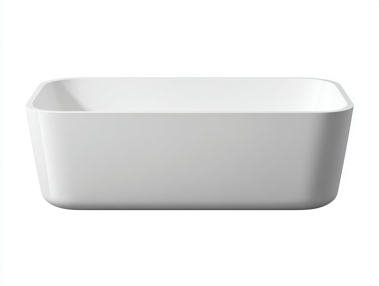 Baignoire autoportante acrylique 170×80×60 cm – blanc – design rectangulaire moderne-Habitatoliq