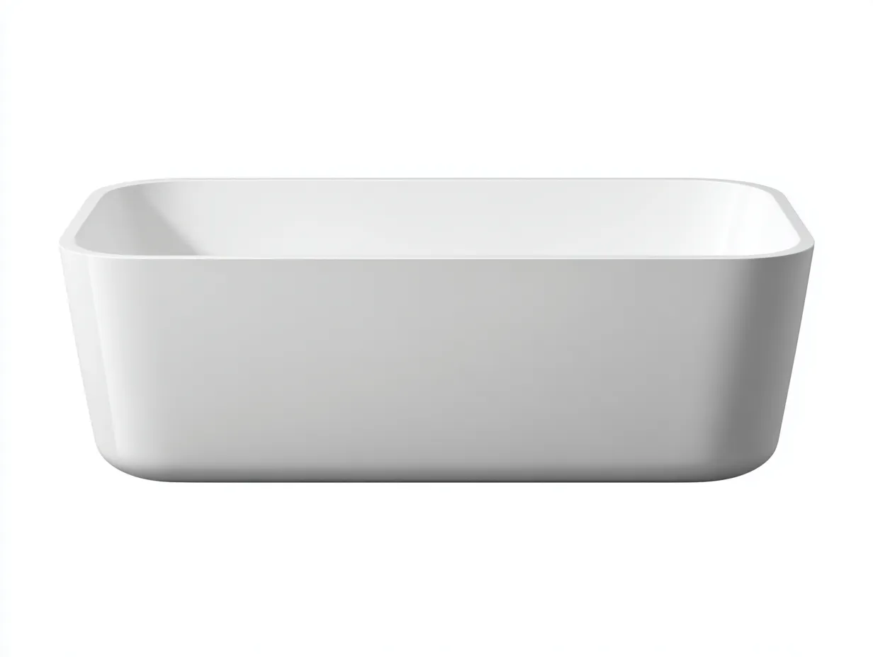 Baignoire autoportante acrylique 170×80×60 cm – blanc – design rectangulaire moderne-Habitatoliq