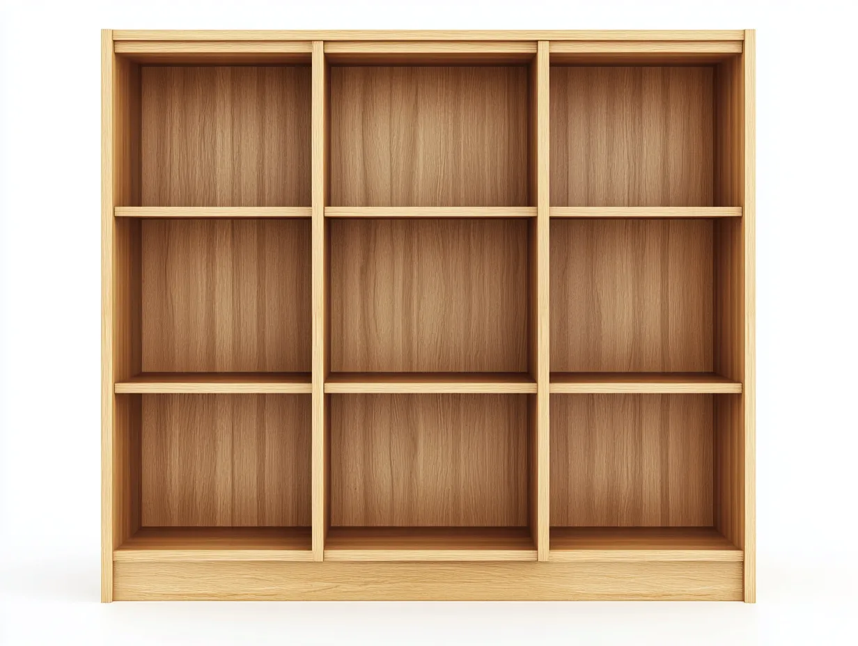 Bibliothèque en bois 140×35×130 cm – chêne clair – avec espace de rangement ouvert-Habitatoliq