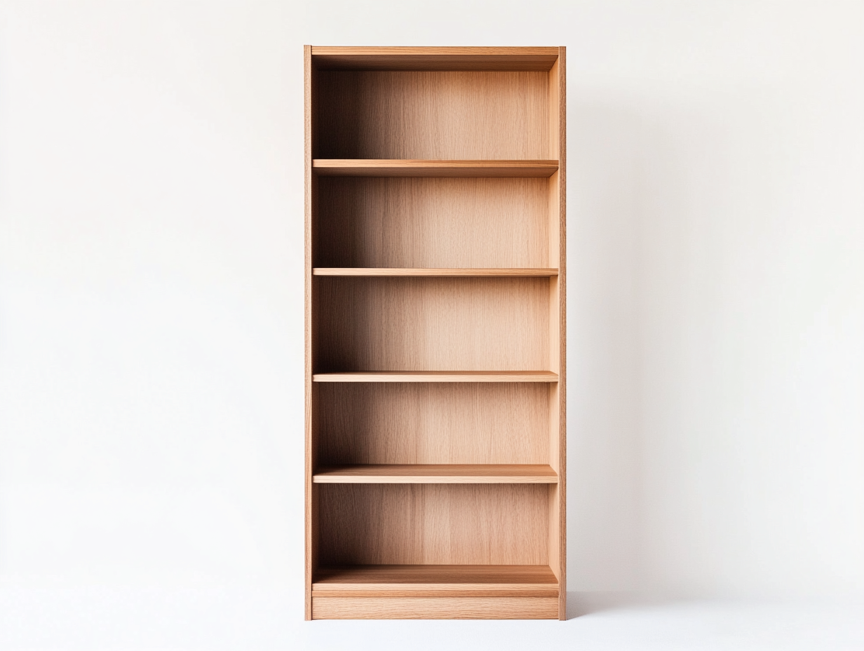 Bibliothèque en bois 80×35×200 cm – chêne clair – avec espace de rangement ouvert-Habitatoliq