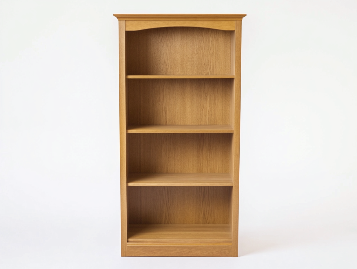 Bibliothèque en bois 80×30×170 cm – chêne clair – avec espace de rangement-Habitatoliq