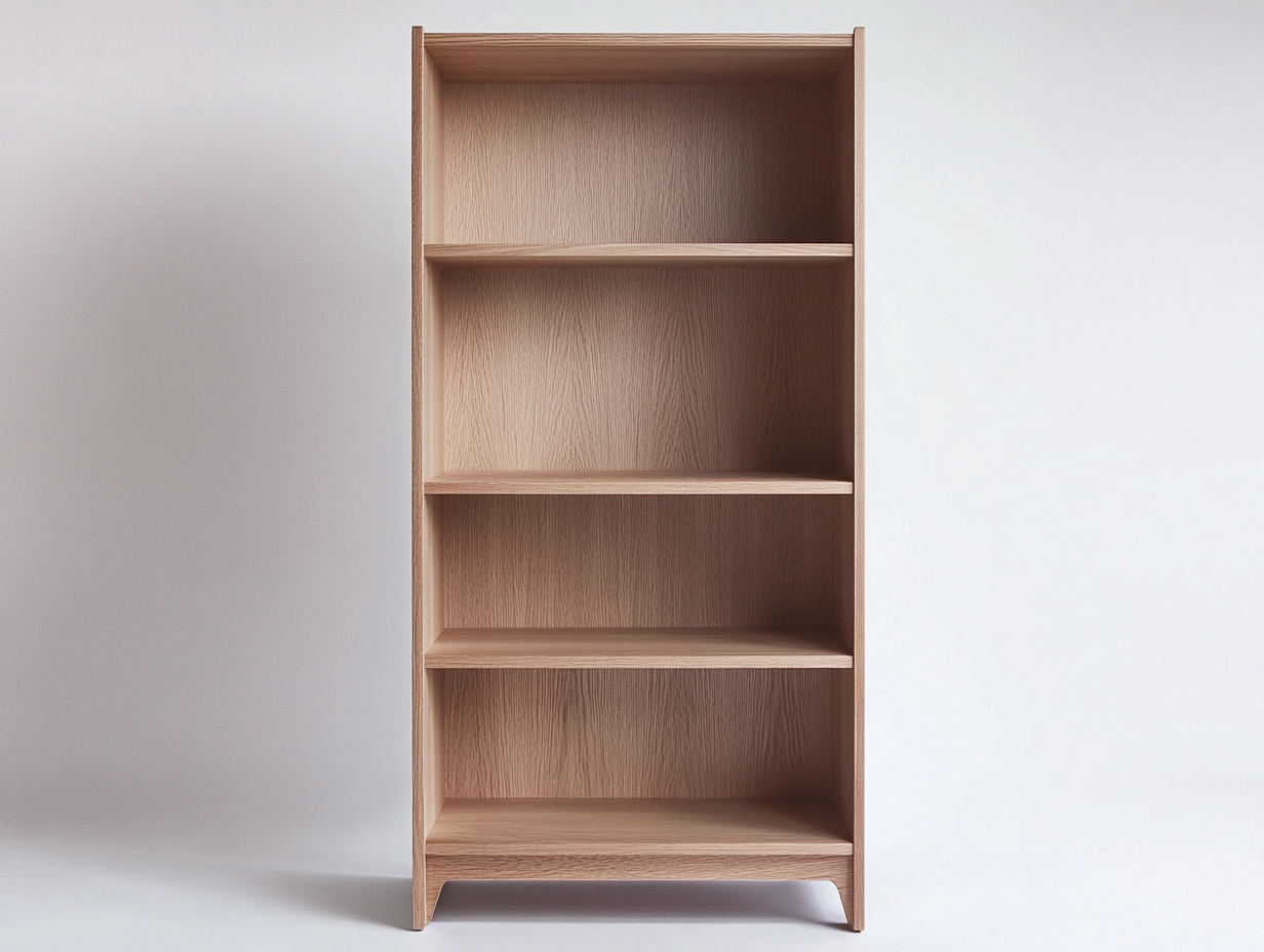 Bibliothèque en chêne clair 85×35×175 cm – design minimaliste – avec espace de rangement ouvert-Habitatoliq