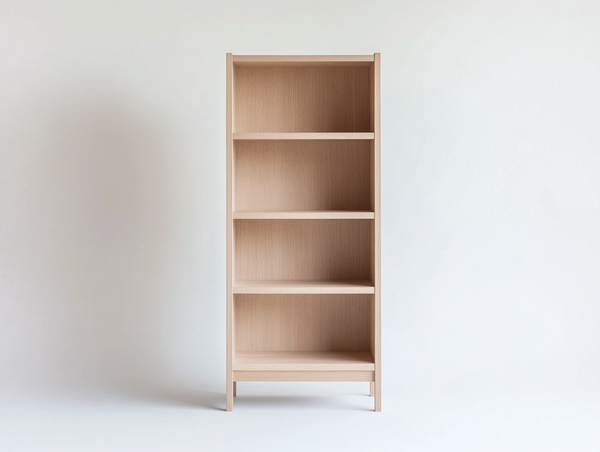 Bibliothèque 70×35×175 cm – chêne clair – avec espace de rangement ouvert-Habitatoliq