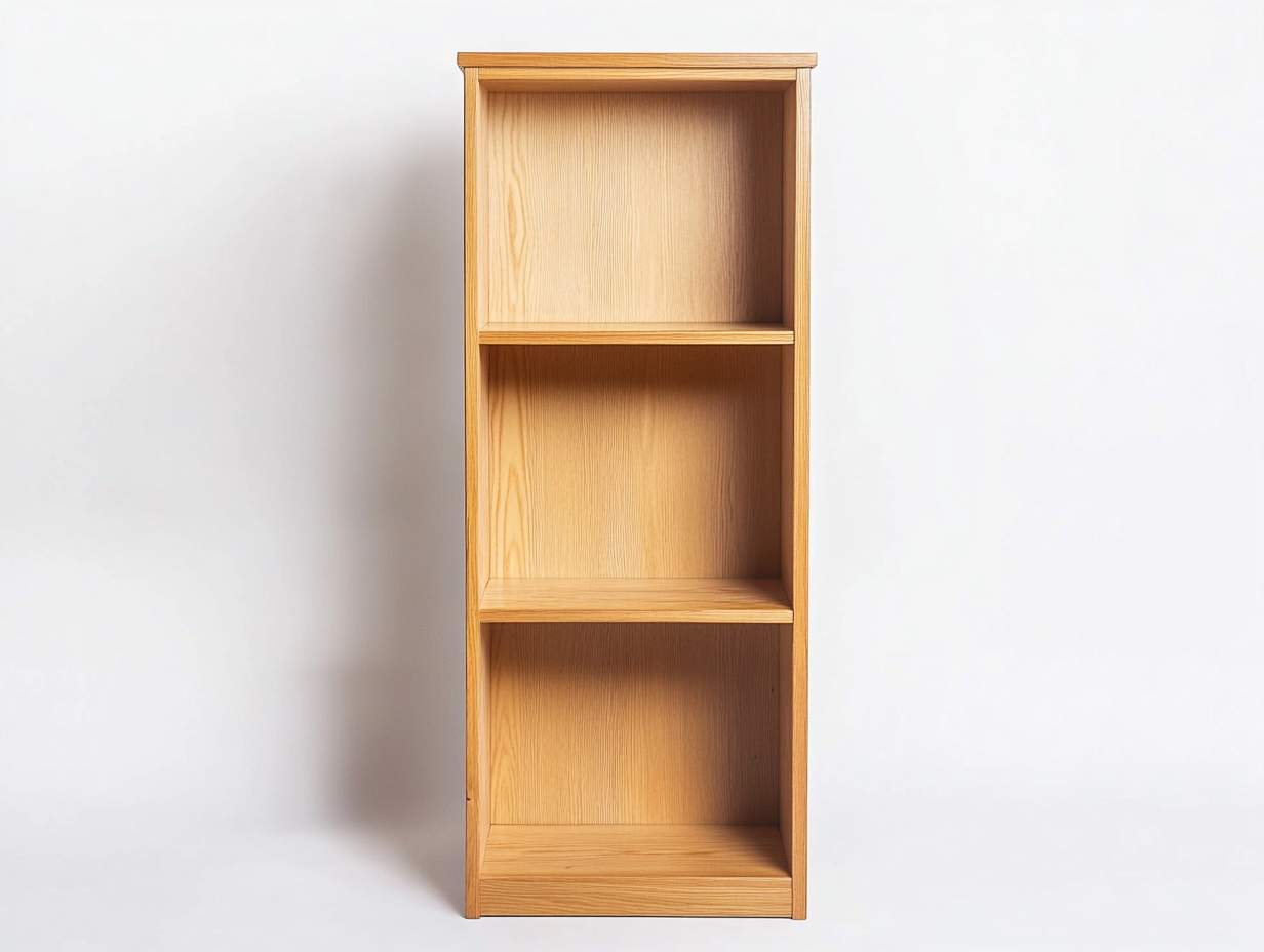 Bibliothèque en bois 70×30×170 cm – chêne clair – avec espace de rangement-Habitatoliq