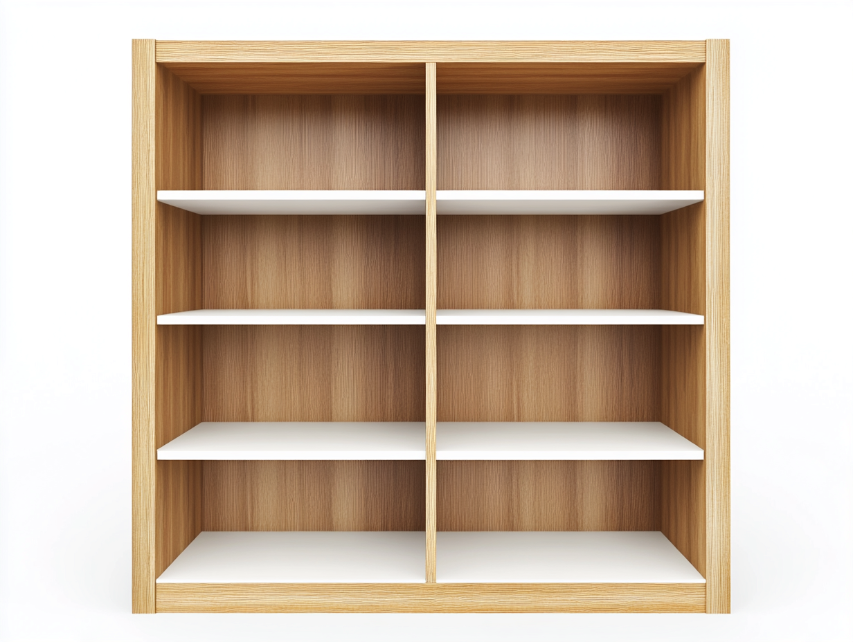 Étagère en bois 150×35×180 cm – chêne clair/blanc – avec espace de rangement-Habitatoliq