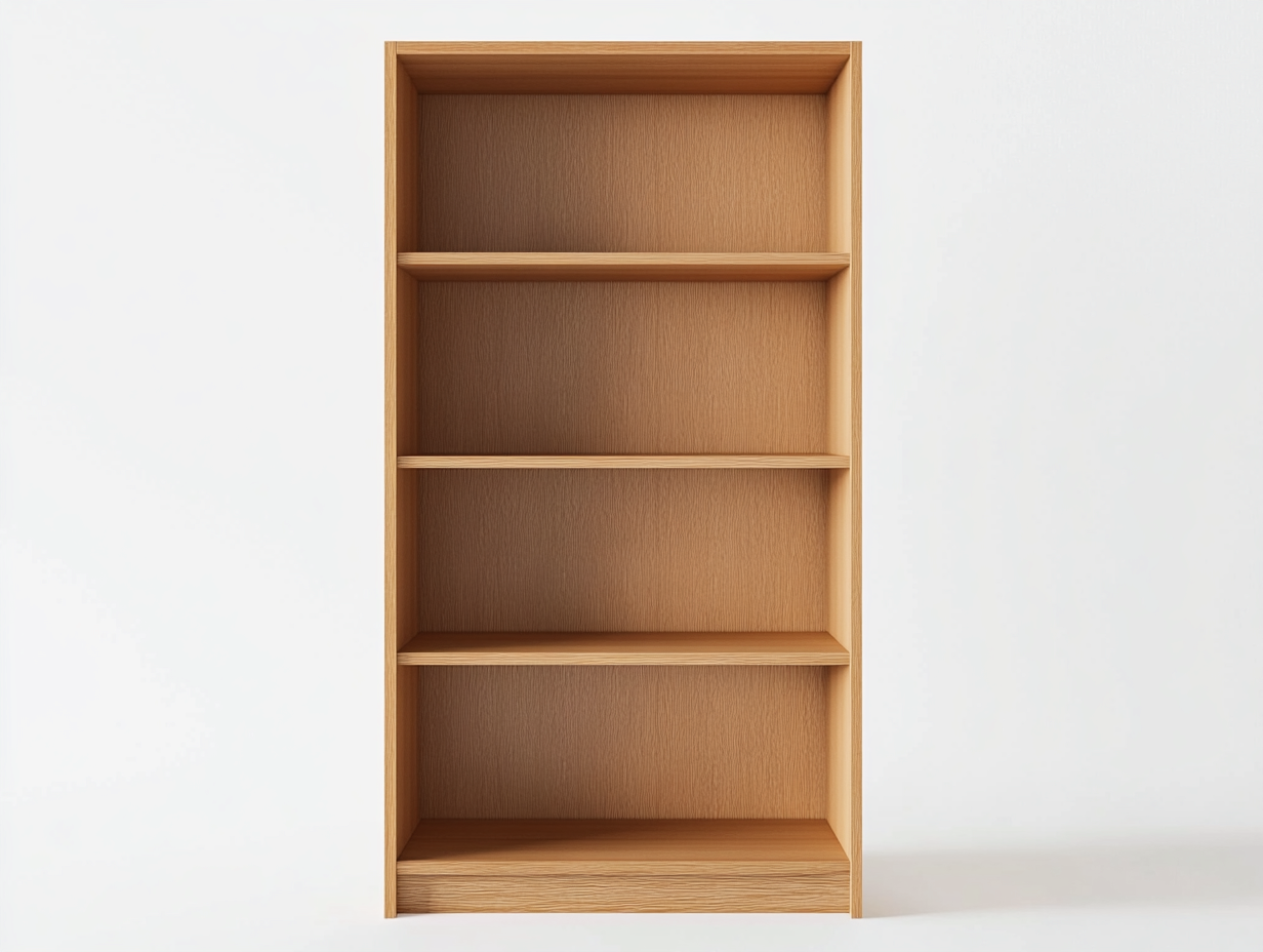 Bibliothèque en bois 90x35x180 cm - chêne naturel - avec espace de rangement ouvert-Habitatoliq