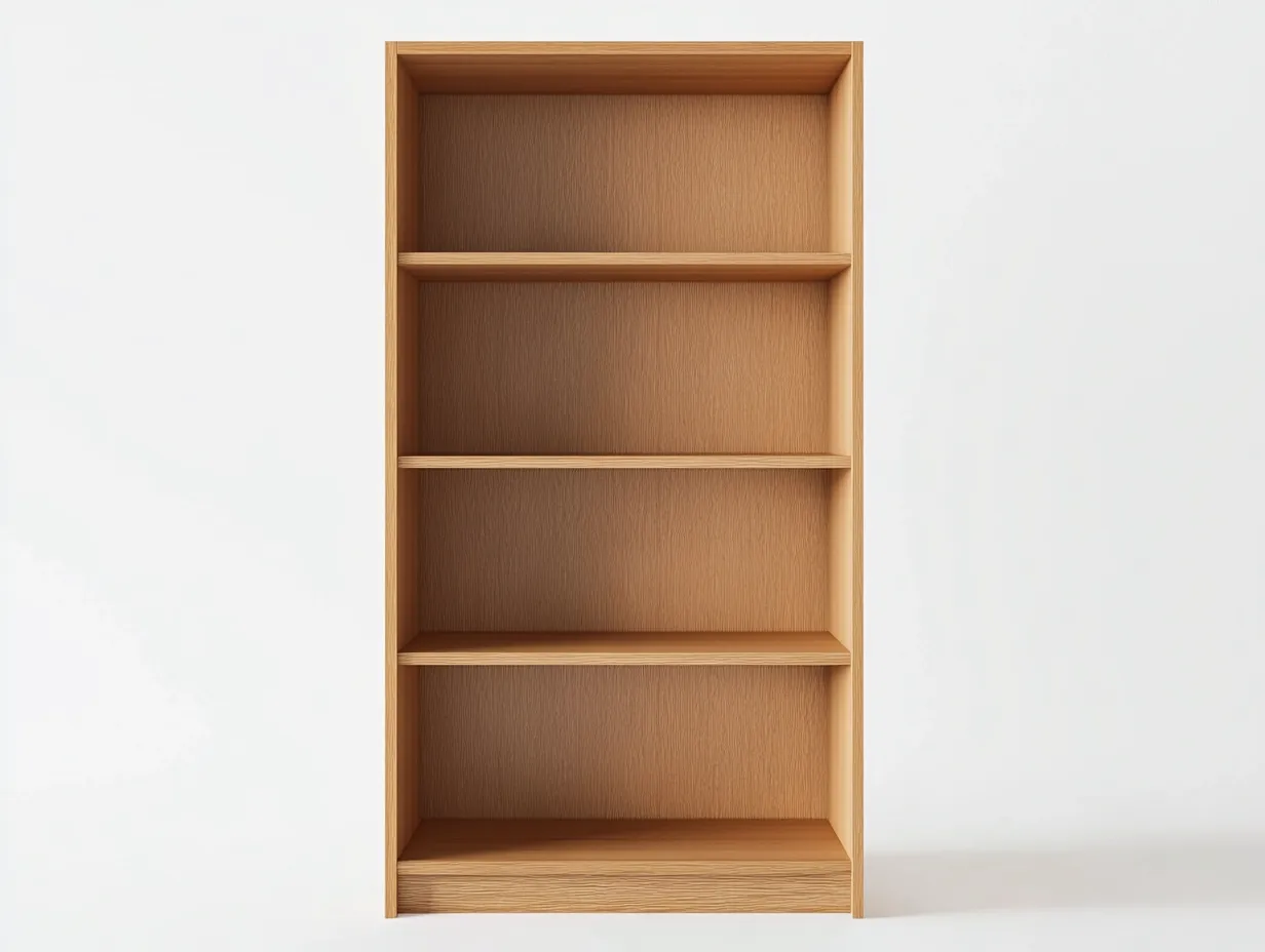 Bibliothèque en bois 90x35x180 cm - chêne naturel - avec espace de rangement ouvert-Habitatoliq