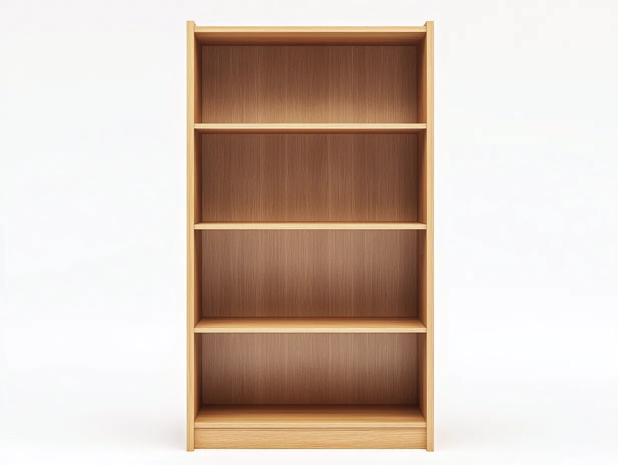 Bibliothèque en bois 100×35×180 cm – chêne clair – avec espace de rangement ouvert-Habitatoliq